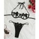 thumbnail image 4 of ICHUANYI Clearance New Sexy Fashion Lace Lingerie Underwear Sleepwear Steel Ring Pajamas Garter(Black, L) Ichuanyi Ichuanyi, 4 of 9