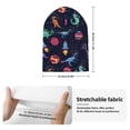 thumbnail image 2 of Hirioo Space Dinosaur for Men's Knit Cuffed Beanie for Outdoor Activities Unisex, 2 of 6