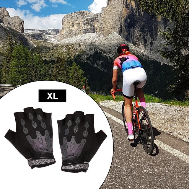 Guantes de ciclismo Macarena antideslizantes para hombres y mujeres negro