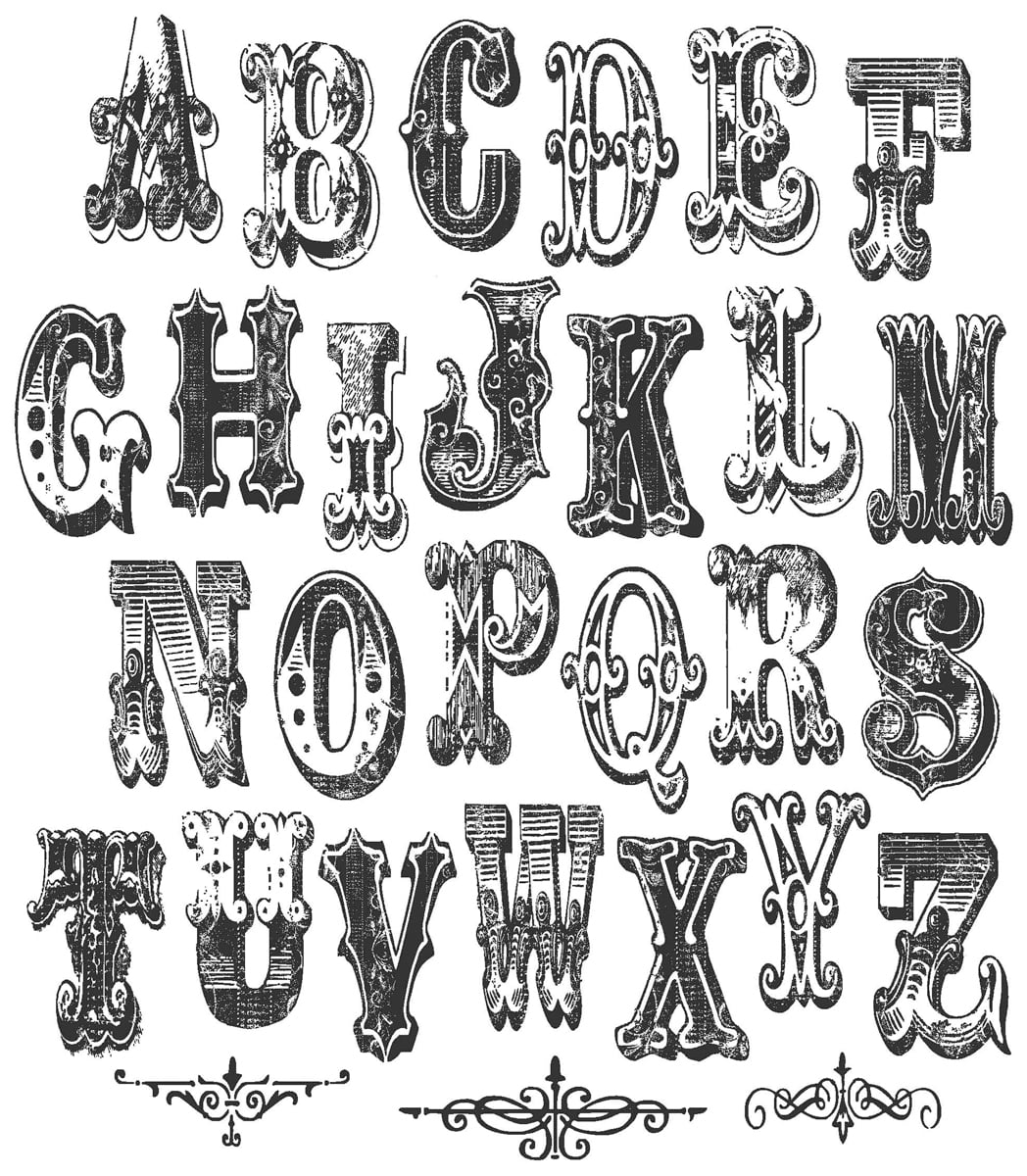 Stampers Anonymous 7321630 Tim Holtz Cling Stamps 7"x8.5"-mini Cirque Alpha