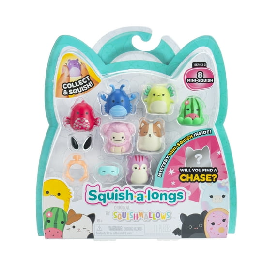 Squish-a-longs 8 Pack - (8) 1 inch Mini-Squish with Accessories