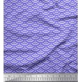 thumbnail image 1 of Soimoi Purple polyester Crepe Fabric Scales Geometric Decor Fabric Printed Yard 42 Inch Wide, 1 of 3