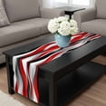 thumbnail image 4 of Red Black Grey Table Runner 120 Inches Long, Moire Modern Artwork Abstract Kitchen Coffee Dining Table Decoration for Home Party Birthday Wedding Home Decor 13x120 Inches, 4 of 8