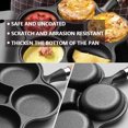 thumbnail image 4 of Cast Iron 5-Cup Egg Divider Skillet, Nonstick Divided Frying Pan with Wooden Handle, Breakfast Skillet Omelet Pan for Round Eggs, 4 of 10