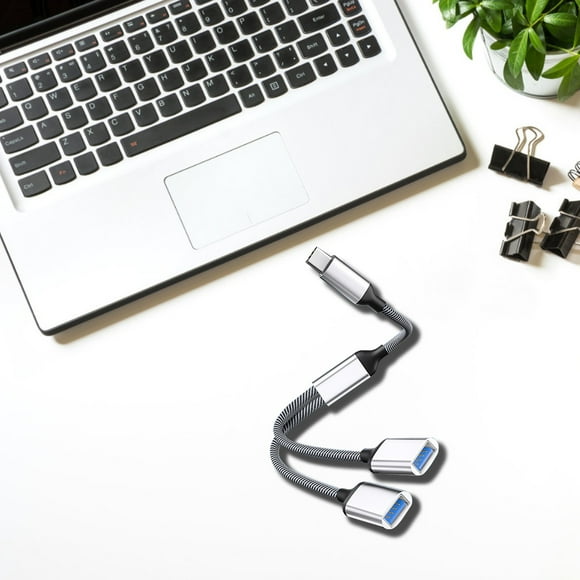 Adaptador Tipo C a USB Divisor de puertos para carga y transferencia de datos Hub compacto para memorias USB y dispositivos