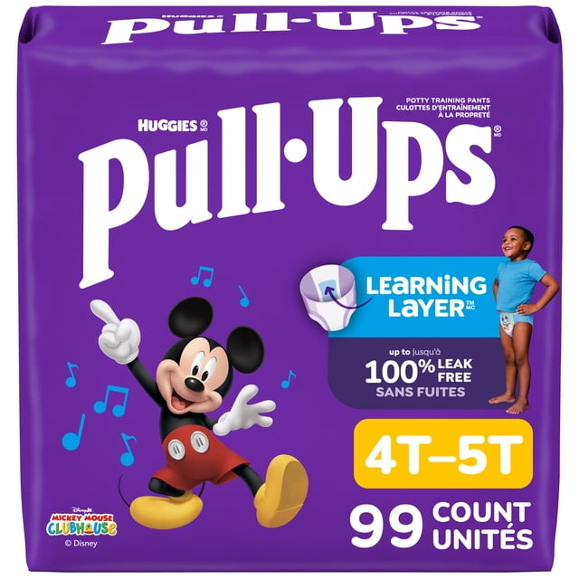 Pull-Ups Boys' Potty Training Pants, 4T-5T (38-50 lbs), 99 Count