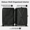 thumbnail image 5 of Hardside Luggage 11 Pcs Set, Hardshell Suitcases with Spinner Wheels & Lock, 14" Travel Case, 20" Carry-On Luggage, 24" Checked Luggage, 28" Checked Luggage, Black, 5 of 12