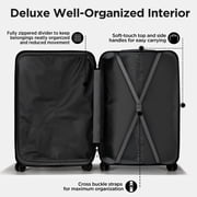 Hardside Luggage 11 Pcs Set, Hardshell Suitcases with Spinner Wheels & Lock, 14 Travel Case, 20 Carry-On Luggage, 24 Checked Luggage, 28 Checked Luggage, Black
