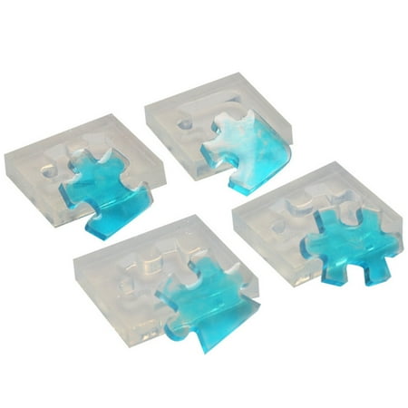 

PhoneSoap Piece 4pcs/set DIY Gemstone Pendant Puzzle Epoxy Tools Making Molder Tools & Home Improvement White
