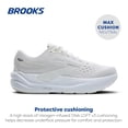 thumbnail image 2 of Zapatillas Brooks Ghost Max 3 Mujer Blanco 9.5 Ancho, 2 of 6