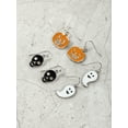 thumbnail image 4 of Way to Celebrate Halloween Halloween Trio Earring, Ghost, Skeleton, Pumpkin, 3 Pairs, 4 of 4