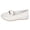 White, variant on Women's Wedge Suede Loafers Low Cut Casual Wide Width Tennis Shoes Metal Chain Comfortable Non Slip Walking Sneakers Pink Size 9.5