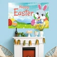 thumbnail image 3 of YMARPT Happy Easter Party Backdrop Banner, Easter Photograhy Background Banner, Easter Bunny Egg Rabbit Spring Banner, Easter Themed Party Decorations Supplies for Easter Party, 3 of 5