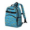 thumbnail image 2 of Excavator and Road Barrier Blue Pattern Cute School Backpack Bag for School with Padded Back and Adjustable Shoulder Straps 15.25"x11.5"x5.25", 2 of 5