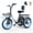 Blue, variant on 3 Wheel Electric Tricycle for Adults, 18" x 3.0" Folding Electric Bike with 18MPH Max Speed, Peak 1200W Motor 48V 10.4Ah Battery, 3-Level Pedal Assist Etrike, Black