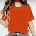 thumbnail image 5 of Basic Tops for Woman Dgankt Women's Valentine's Day Short Sleeve Monogram Printed Solid Color Top Short Sleeve Crew Neck Top/Shirt, 5 of 6