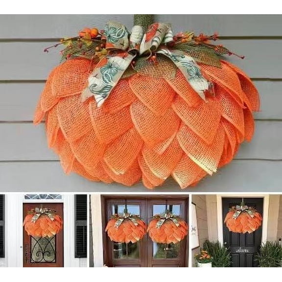 Fall Peony and Pumpkin Wreath for Front Door - Thanksgiving Wreath, Year Round Durable Farmhouse Wreath with Maple Leaves, Berries, Pinecones, and Pumpkins for Thanksgiving, Halloween, Home Decor