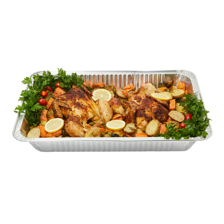 Juvale 15 Pack Aluminum Foil Pans 21 x 13, Full Size Trays for Steam Table,  Food, Grills, Baking, BBQ