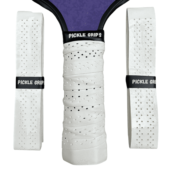 Pickle Grips Pickleball Paddle Grip Tape White Replacement Grip Wrap