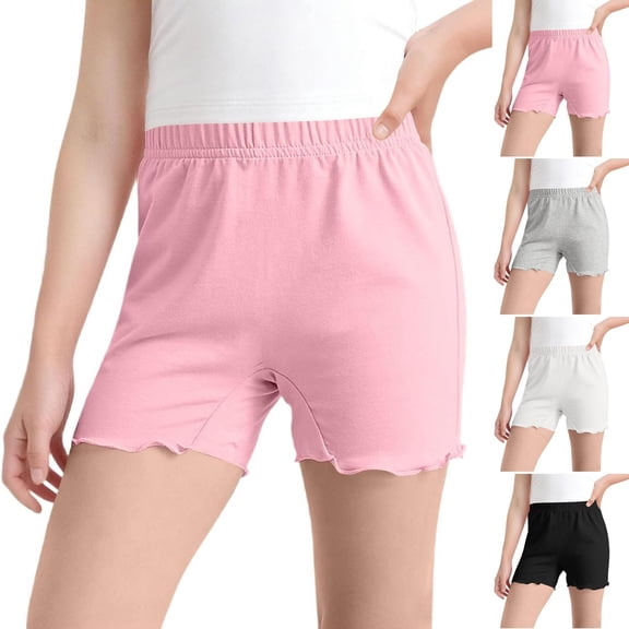 Antinious Toddler Girls Solid Soft Comfortable Shorts Leggings