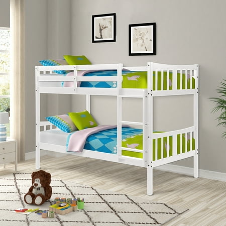 Harper Bright Designs Solid Wood Twin Over Bunk Bed With Ladder Harper Bright Designs Solid Wood Twin Over Bunk Bed With Ladder Multiple Colors