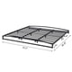thumbnail image 2 of King negra 6 - pulgada low marco de cama - heavy - duty metal platform con arch design, fácil montaje, strong bearing, under - cama almacenamiento & no box spring, 2 of 8