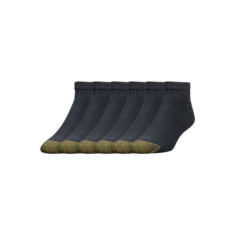GOLDTOE, Adult Men's Cushioned Cotton Quarter Socks, 656P, 6 Pack -  Walmart.com