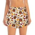 thumbnail image 4 of Lsque turkey hat Pumpkin Printed Women's Running Shorts with Liner Pockets,Elastic Quick Dry Workout Athletic Gym Yoga Shorts,Womens High Waist Shorts-XX-Large, 4 of 9