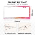 thumbnail image 2 of Aluminum License Plate Frame 2 Pack Car Exterior Accessory Car Tag Holder for Front Rear Plates Cars Decor Abstract Rose Watercolor Pattern, 2 of 7