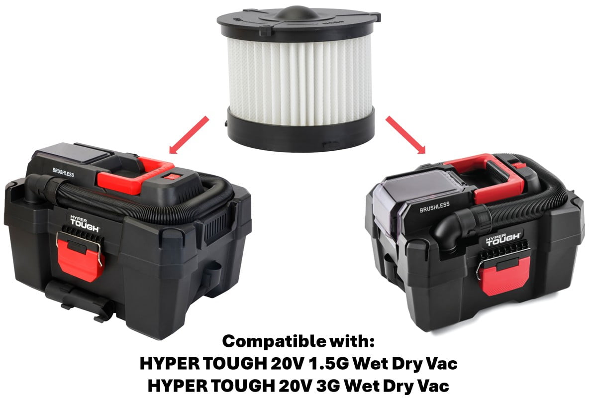 Hyper Tough 20V Max Wet Dry Vacuum Replacement Cartridge Filter