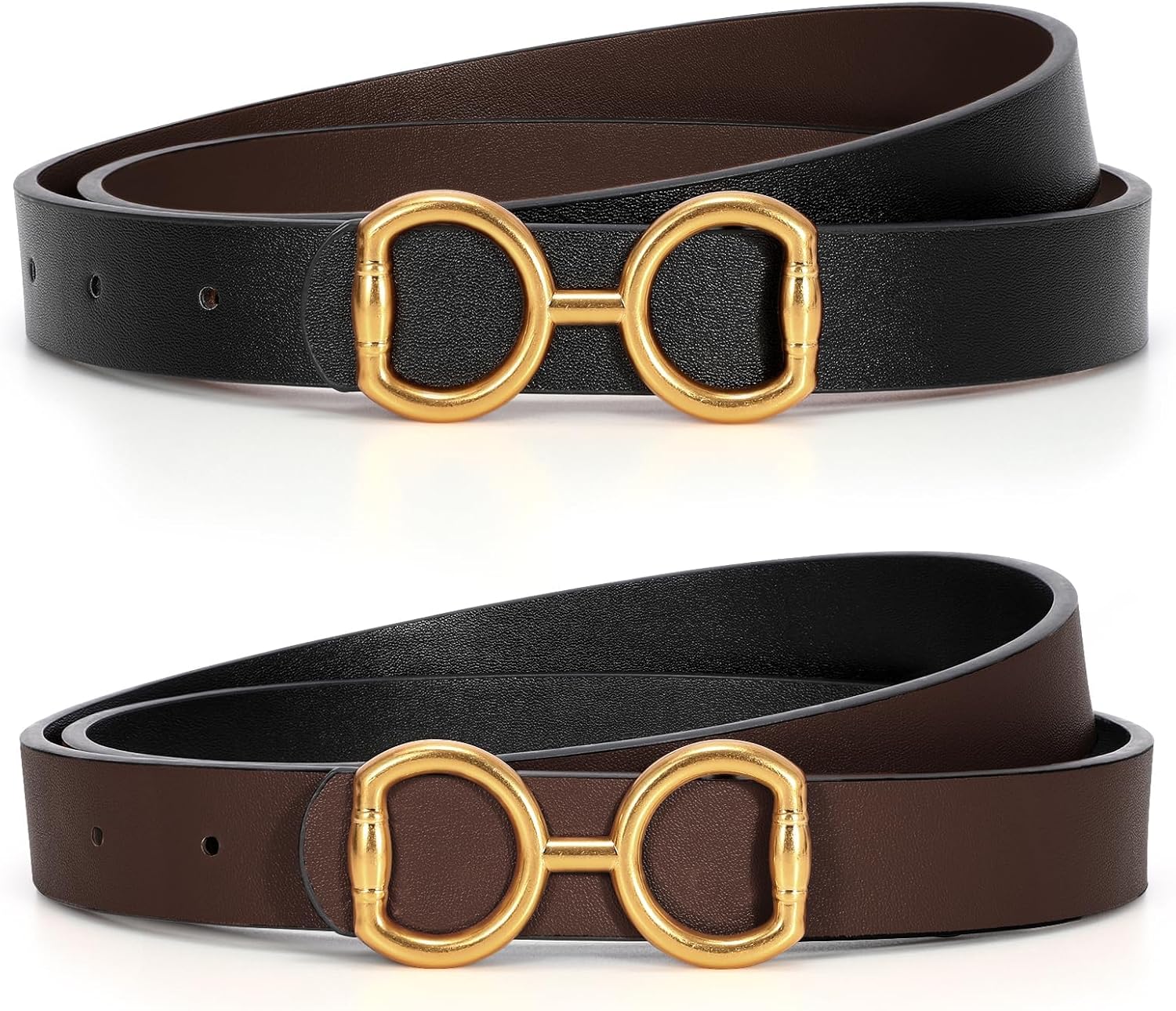 Reversible Leather Belt for Women, Fashion Ladies Belt for  display picture 2