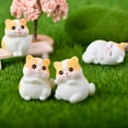 thumbnail image 1 of Cat Figurine Delicate Cartoon Casting Fairy Garden Small Kitten Sculpture for Keepsake, 1 of 7