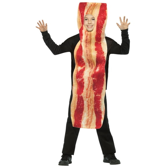 Rasta Imposta Bacon Strip Kids Halloween Costume, Girls and Boys, Red, Child Size 7-10, 7192-710