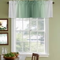 thumbnail image 3 of Sage Green Grey Ombre Curtain Valances for Windows, Kitchen Valance Window Treatments Panel 2 Pack, Farmhouse Gradient Minimalist Rod Pocket Short Curtains for Bathroom Bedroom 54 x 18 Inch, 3 of 8