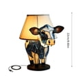 thumbnail image 3 of Binwennn over Light Bowl Light Cover And Cute Cow Table Lamp Bedside Energy Saving Portable Modern Night Light, 3 of 8