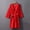 Coral, variant on Terry Cotton Hooded Unisex Teenagers and Petites Bathrobe - Red, Xlarge