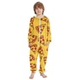 thumbnail image 2 of Pizza Slices with Pepperoni Pattern One Piece Pajamas Soft Jumpsuit Cozy Sleep and Play Romper Zipper and Pockets 12-13Y, 2 of 8