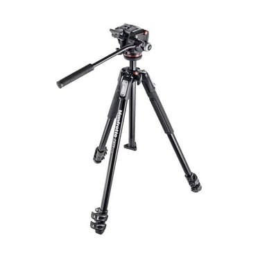 Manfrotto 190X 67" 3-Section Aluminum Video Tripod & MHXPRO-2W Fluid Head