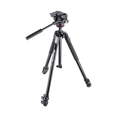 UPC: 0719821378693 | Manfrotto 190X 67  3-Section Aluminum Video Tripod & MHXPRO-2W Fluid Head