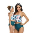 thumbnail image 6 of FLMEI Family Mother Daughter Swimsuits 2PCS Parent-Child Girls Bikini Women Bathing Suit Set for Toddler Kids Mom Two Piece Halter Swimwear, 6 of 9