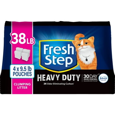 Fresh Step Heavy Duty Clumping Litter with Febreze Freshness, 30 Day Odor Control, 38 Lb