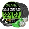 thumbnail image 1 of GearIT Cat6 Cable Ethernet para Exteriores con Revestimiento de Cobre y Aluminio (CCA), 150 Pies., 1 of 5