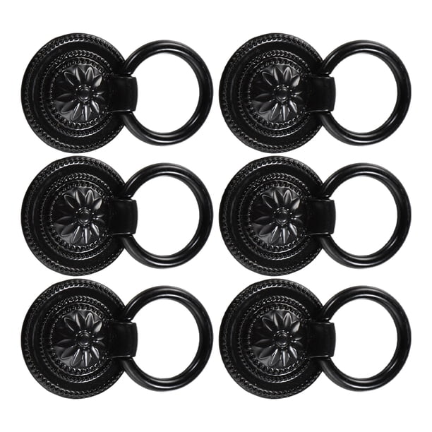 Scienceny 6 tiradores de cajón de bronce antiguo vintage de metal de primera calidad para muebles resistentes al óxido y duraderos Artesanía Negro + 6 piezas