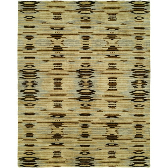 Kalaty Natori Dynasty Area Rug ND-311 Contemporary Multi Geometric, Multi, 4' x 6'