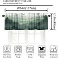thumbnail image 2 of Forest Kitchen Valance Curtain, Watercolor Style Nature Woodland Green Forest Mountain Plant Pattern Window Treatment Rod Pocket Drapes for Bedroom Office Living Room Cafe Decor 54x18inch, 2 of 6