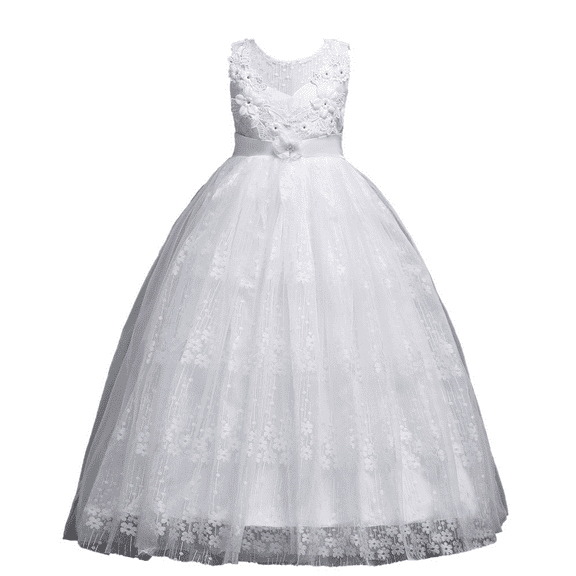 XBASW Toddler Lace Princess Dresses Photography Prop Kids Gowns for Girls Formal Ball Gown Princess Puffy Tulle Dresses 4-14T
