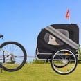 thumbnail image 6 of Best Dog Trailers, Bicycle Stroller Cargo for Small&Medium Size Pet，Folding Dog Wagon for Dogs Gift Visibility Flag, Reflector,Load 88 lbs, 6 of 9
