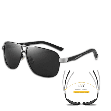 Classic Pilot Sunglasses Men Women, Polarized UV400 Protection for Driving & Outdoor, Teardrop Lens with Adjustable Nose Pads