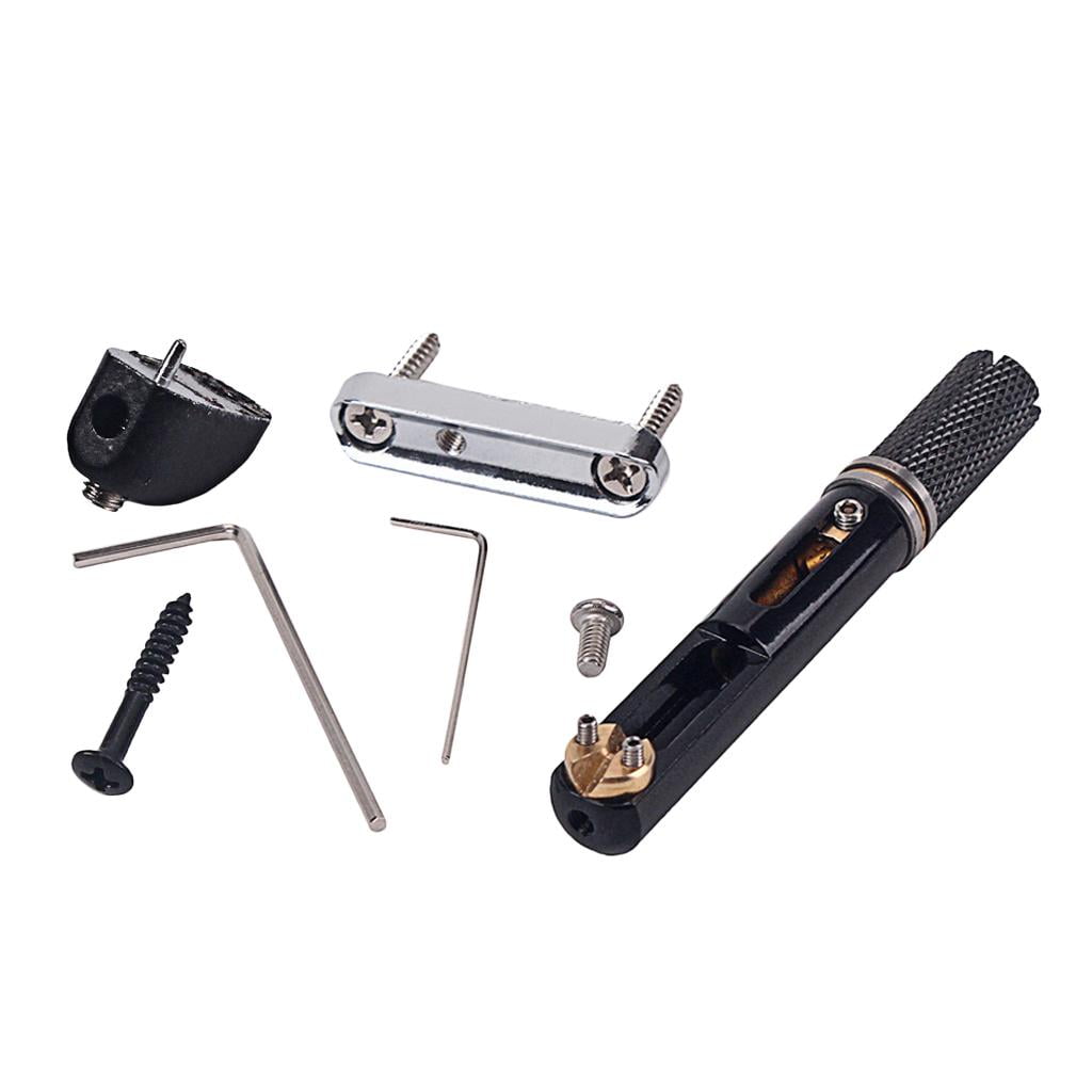 LeeQinersw 5 Strings Electric Guitar Bridge Set with Wrench Screws Guitar Bridge Base Parts