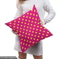 thumbnail image 4 of Ambesonne Retro Fabric by the Yard Upholstery, Feminine Nostalgic Design, 3 Yards, Hot Pink and Yellow, 4 of 4